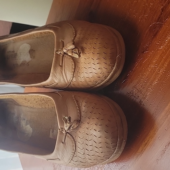 Vibtage California Cobblers leather wood block heels size 8 - Picture 2 of 4